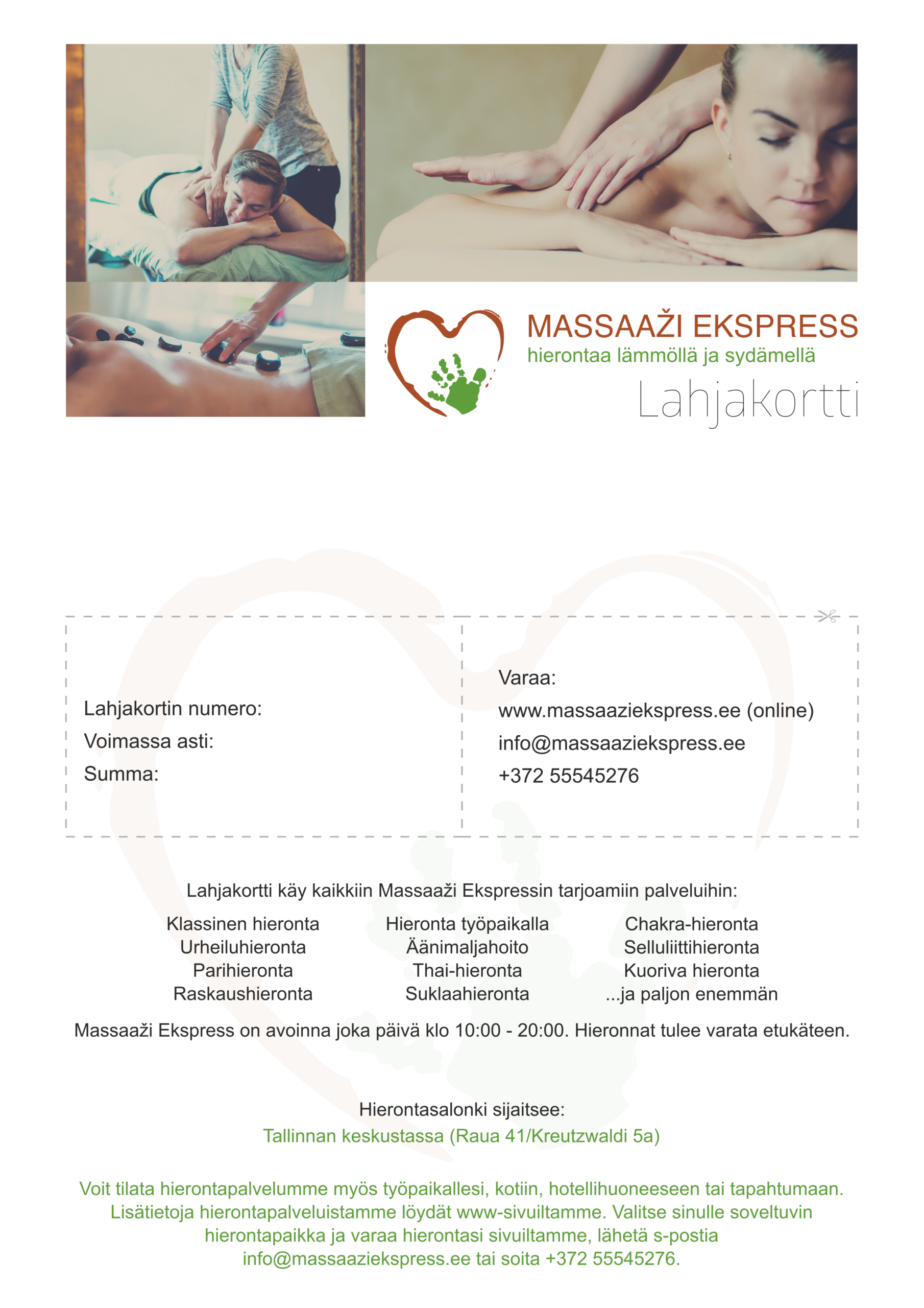 Hieronta lahjakortti - Image 2